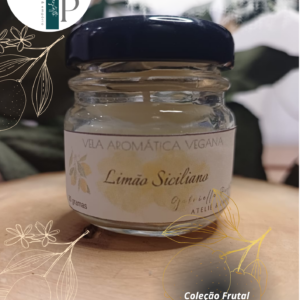 Mini Vela Aromática Vegana | Potinho de vidro tampa preta - 30 gramas