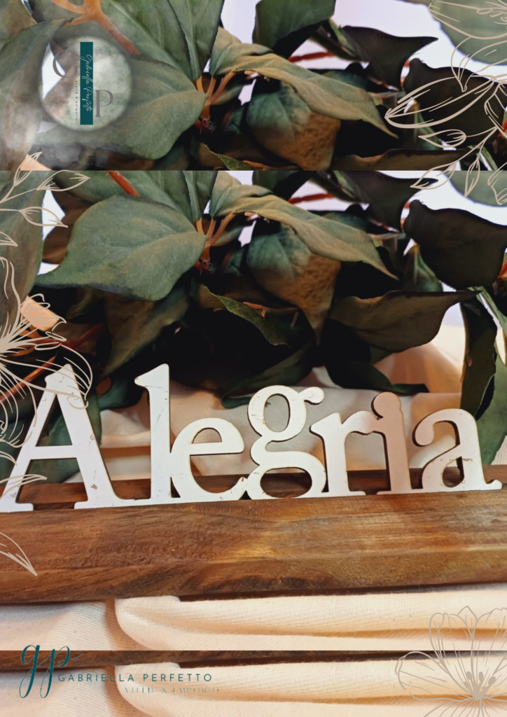 Enfeite De Mesa Decorativa Palavra | Alegria