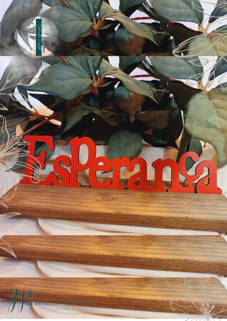 Enfeite De Mesa Decorativa Palavra | Esperança