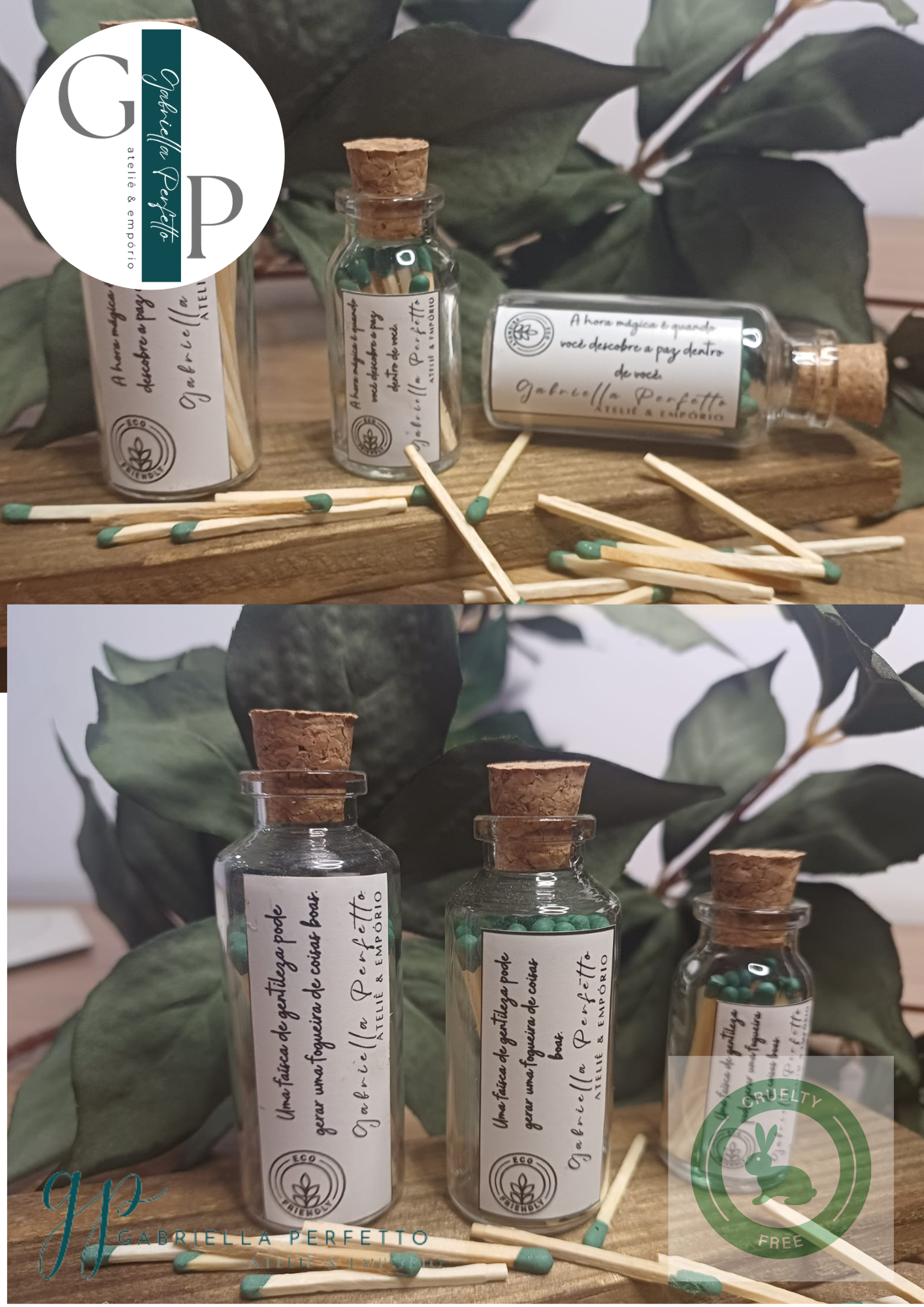 Potinho de Vidro com Fósforo Ecológico | Longo G - Imagem 3