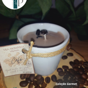 Vela Aromática Vegana Café | Xícara 60 gramas