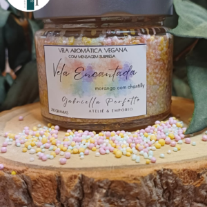 Vela Aromática Vegana com mensagem | ENCANTADA - 110 gramas