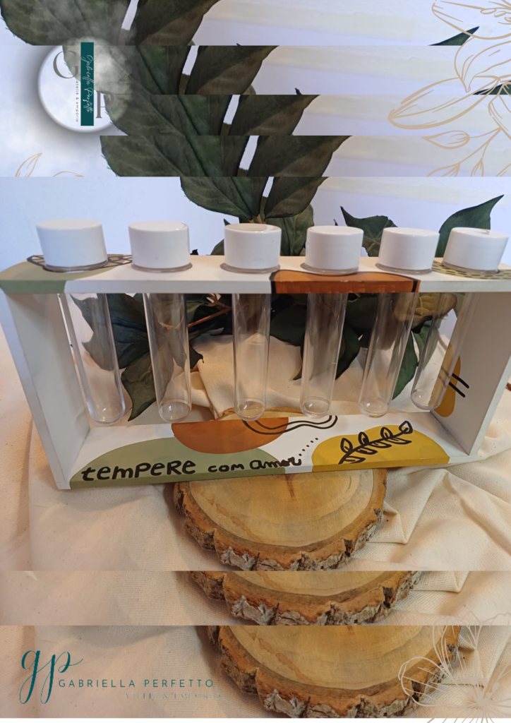 Suporte para tempero | 06 lugares pintado à mão