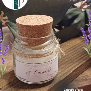 Mini Vela Aromática Vegana | Potinho de vidro rolha - Aromas - 30 gramas